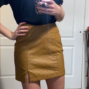 Faux leather skirt